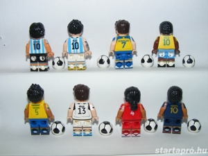 Lego Focista figurák Futball foci Messi Maradona Ronaldo Pelé Mbappé 8db ÚJ - kép 2