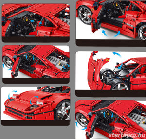 Lego komp. Technic Ferrari F40 F-40 4000db 1:8-as Supercar Lepin ÚJ - kép 9