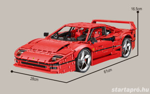 Lego komp. Technic Ferrari F40 F-40 4000db 1:8-as Supercar Lepin ÚJ - kép 11