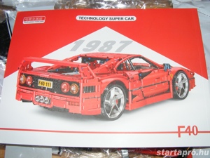 Lego komp. Technic Ferrari F40 F-40 4000db 1:8-as Supercar Lepin ÚJ - kép 4