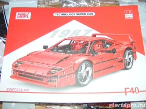 Lego komp. Technic Ferrari F40 F-40 4000db 1:8-as Supercar Lepin ÚJ - kép 3