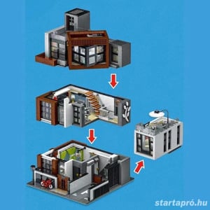 Lego komp. Creator Icons 10206 Modern Villa Modular Moduláris Ház v2 3650db LEPIN ÚJ - kép 6