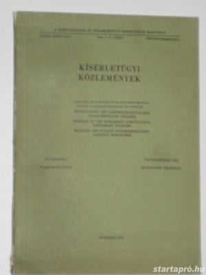 Kísérleti közlemények 1974