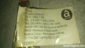 LED adapter DC 5V 1,5W 300mA működő - kép 3