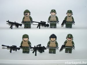 Lego SWAT Dzsungel kommandós figurák katonák Álcázott katona figura 6db ÚJ - kép 2