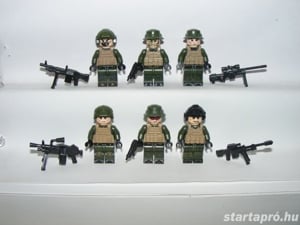 Lego SWAT Dzsungel kommandós figurák katonák Álcázott katona figura 6db ÚJ - kép 4