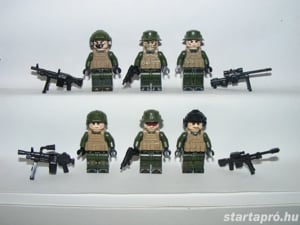 Lego SWAT Dzsungel kommandós figurák katonák Álcázott katona figura 6db ÚJ