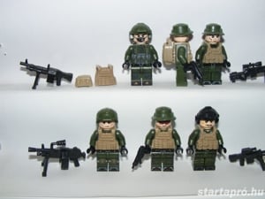 Lego SWAT Dzsungel kommandós figurák katonák Álcázott katona figura 6db ÚJ - kép 5