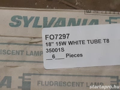 Sylvania white T8 F15W 35-535 fluorescent lamp fénycső 900Lm 44cm - kép 2