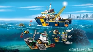 Lego komp. City 60095 Mélytengeri kutatójármű Sea Exploration Vessel Hajó Lepin 717db ÚJ - kép 3