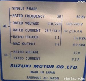 Suzuki SE4000SED generátor - kép 5