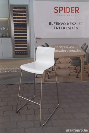 Ikea Gleen bárszék, fehér színű - használt szék - kép 1