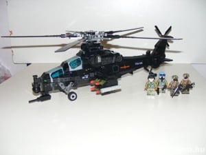 Lego SWAT Modern hadviselés Z-10 Harci támadó Helikopter 700db ÚJ - kép 7