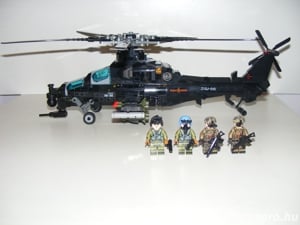 Lego SWAT Modern hadviselés Z-10 Harci támadó Helikopter 700db ÚJ - kép 3