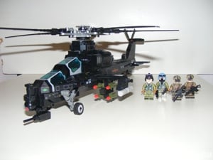 Lego SWAT Modern hadviselés Z-10 Harci támadó Helikopter 700db ÚJ - kép 4