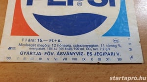 1986-os PEPSI üveg címke eladó gyűjtőnek - kép 3