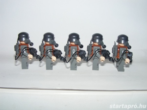 Lego 2. Világháborús német katonák Lángszórós Egység 5db Flamethrower katona ÚJ - kép 3