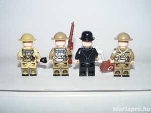 Lego 2. világháborús Angol GB katonák Churchill + Desert rats infantry division + medic ÚJ - kép 3