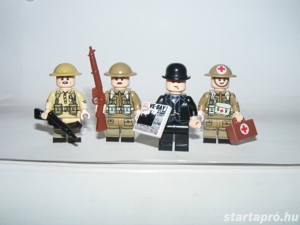 Lego 2. világháborús Angol GB katonák Churchill + Desert rats infantry division + medic ÚJ - kép 6