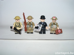 Lego 2. világháborús Angol GB katonák Churchill + Desert rats infantry division + medic ÚJ - kép 8