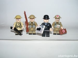 Lego 2. világháborús Angol GB katonák Churchill + Desert rats infantry division + medic ÚJ - kép 7