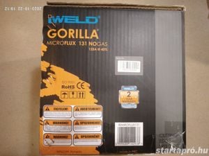 Iweld Gorilla Microflux 131 Nogas inverteres porbeles fogyóelektródás hegesztőgép új, 2 év garancia - kép 10