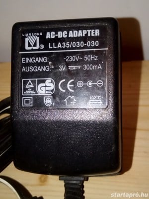 Lla35 030-030 DC adapter 3V 300mA működő - kép 2