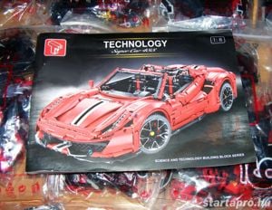 Lego komp. Technic Ferrari 488 GTR Pista 3600db 1:8 Supercar Lepin ÚJ - kép 5