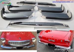 Volvo P1800 coupe (1963-1973)   P1800 cow horn (1961-1963) bumper new - kép 4
