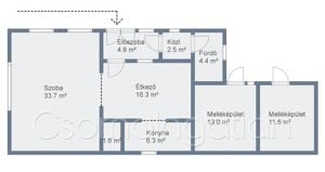 Bágyogszovát - 70 m2-es családi ház eladó - kép 7