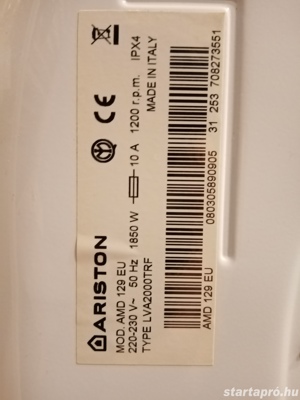 Ariston amd129 mosó-szárítógép alkatrészek.  - kép 2