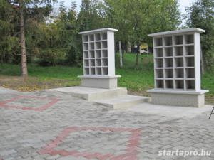 EU szabvány műkő urnatartó rekesz 5x4-es, 20 szimpla fakkos 1 db - kép 4