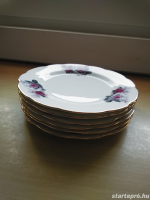 Süteményes kínai porcelán tányér készlet (6 db) - kép 2