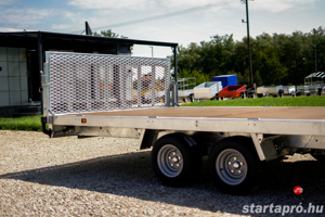 Új billenős - 4x2m-es autószállító utánfutó (2500kg) - akciósan bruttó 1.790.000 Ft - kép 5