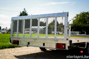 Új billenős - 4x2m-es autószállító utánfutó (2500kg) - akciósan bruttó 1.790.000 Ft - kép 6