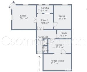 Csorna - központban 107 m2-es lakás eladó - kép 12