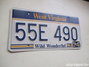 Dombornyomott USA rendszám West Virginia államból eladó! - kép 6