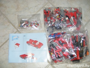 Lego komp. Creator Icons 10321 piros Chevrolet Corvette 1210db Lepin ÚJ - kép 8