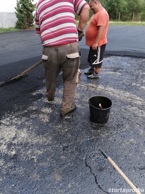 Aszfalt térkövezés lapostető szigetelés  - kép 9