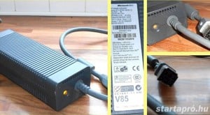 Microsoft Xbox 360 adapter 12V 16,5A 203W DPSN-186EB-1A, használt, működőképes állapotban