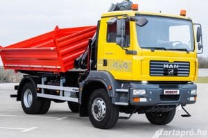 MAN TGM 18.280 - 4X4 Billenőplatós - Darugémes teherautó EURO 4 - kép 11