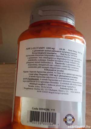 Új, vontatlan L-Glutamine 500 mg - 120 kapszula - kép 2