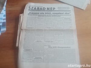 Szabad Nép 1947. április 15 hagyatékból 3000ft óbuda Szabad Nép 1947. április 15, használt, a képeke - kép 2