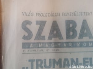 Szabad Nép 1947. május 26  hagyatékból 3000ft óbuda Szabad Nép 1947. május 26 használt, a képeken lá - kép 3