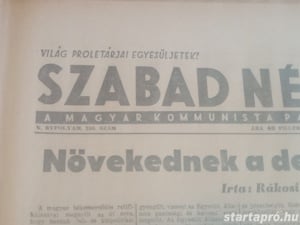 Szabad Nép 1947. október 19  hagyatékból 3000ft óbuda a képeken látható állapotban személyesen óbudá - kép 3