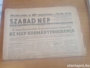 Szabad Nép 1947. szeptember 7  hagyatékból 3000ft óbuda a képeken látható állapotban személyesen óbu