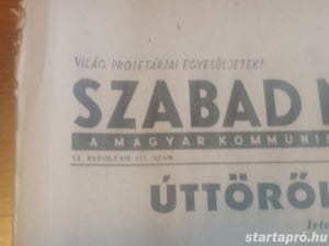 Szabad Nép 1948. május 16  hagyatékból 3000ft óbuda a képeken látható állapotban személyesen óbudán  - kép 3