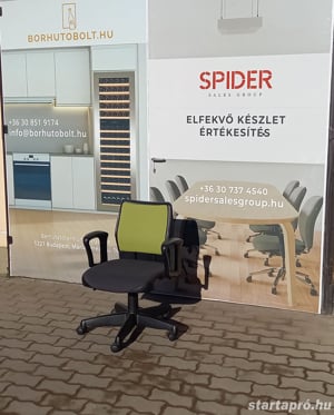 Steelcase Strafor irodai forgószék, gurulós szék, zöld színű- használt - kép 2