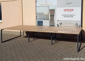 Steelcase íróasztal sziget, munkaállomás - 6 fős, tölgy - használt - kép 7