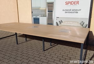 Steelcase íróasztal sziget, munkaállomás - 6 fős, tölgy - használt - kép 4